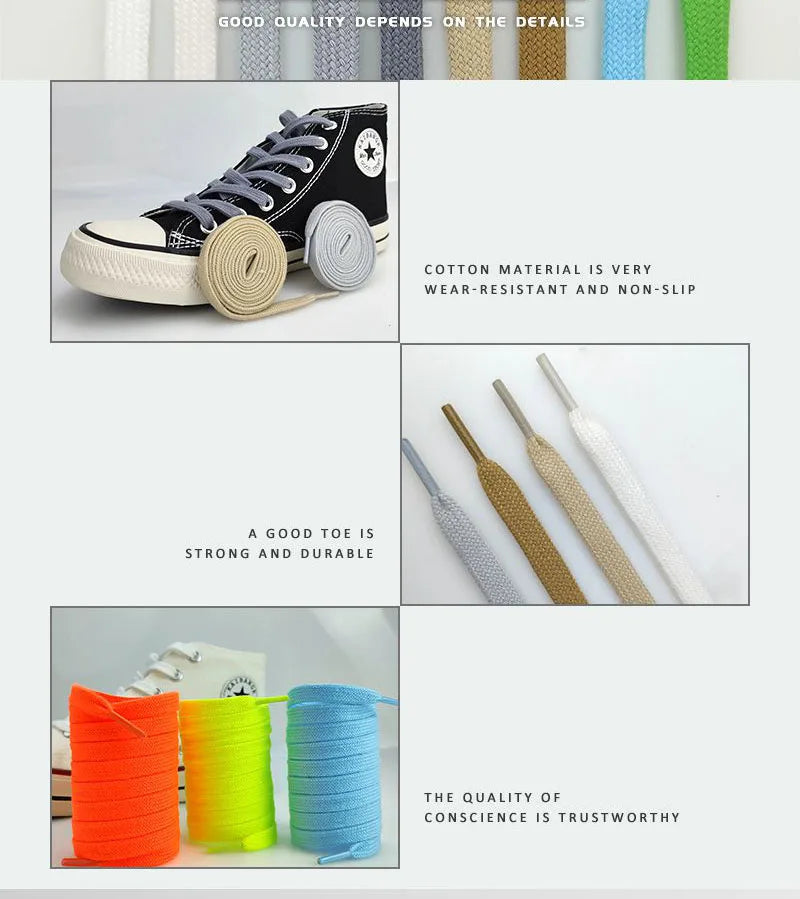 Flat shoelaces(All colours)